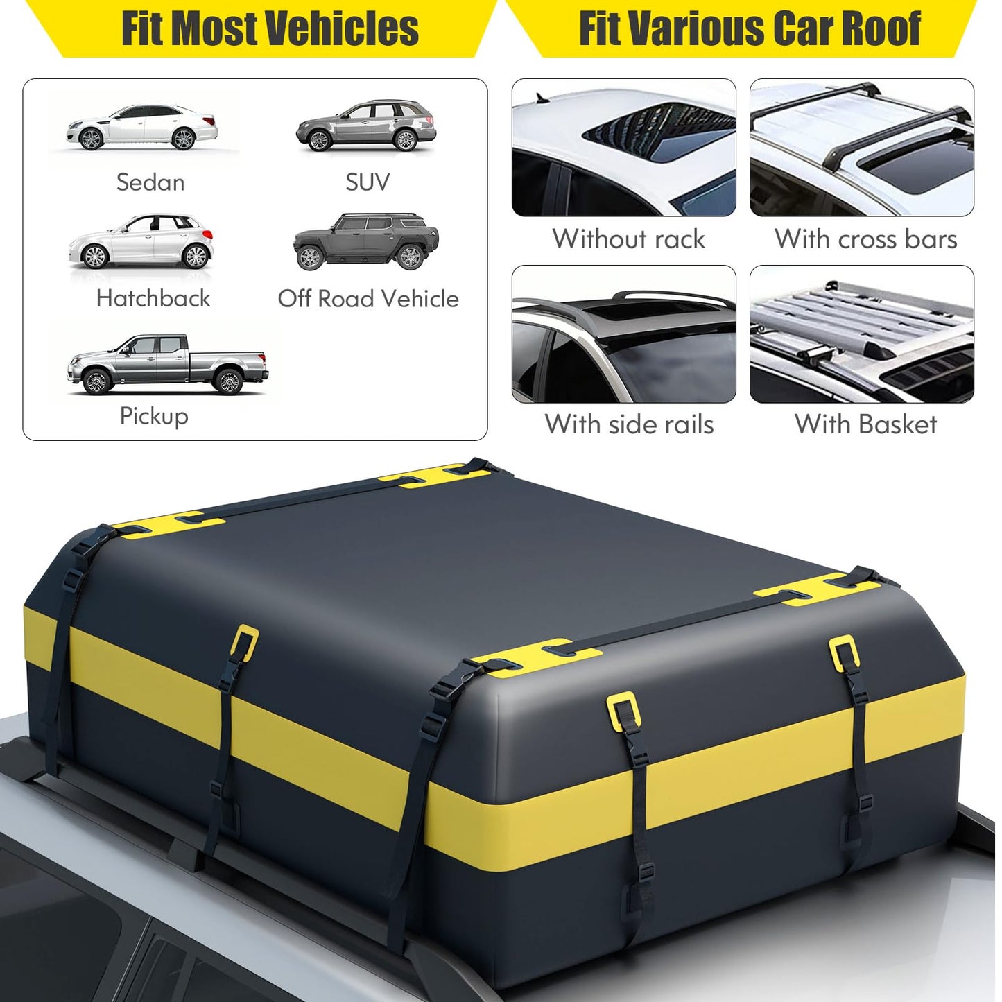 GiantexUK 15/21 Cubic Feet Car Roof Bag