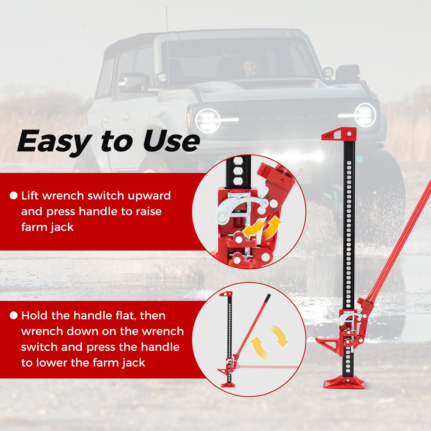 112 cm 3000 kg Capacity Farm Jack for Car Truck