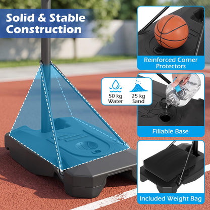 10FT Basketball Hoop and Stand for Kids and Adult