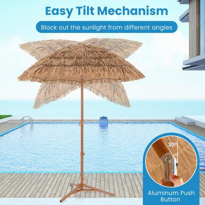 1.7m Garden Hawaii Parasol with Foldable Stand and Carry Bag