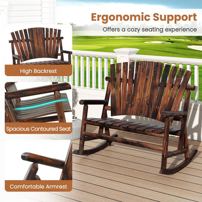 2 Person Adirondack Rocking Chair for Garden