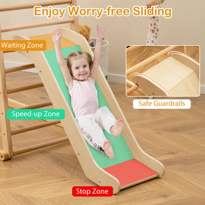 4-in-1 Jungle Gym Wooden Indoor Toddler Playground