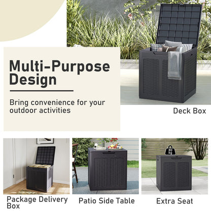 Weatherproof Patio Container with Lockable Lid for Patio