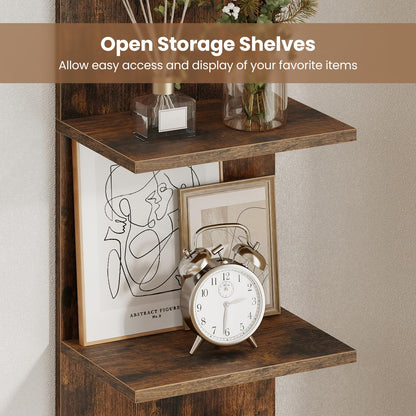 Wall Mounted Bookcase Shelving Unit, Wooden Storage Bookshelf