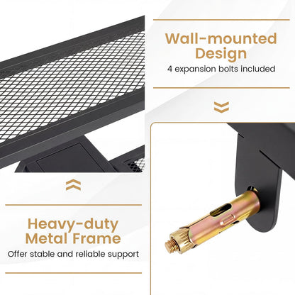 Wall Mounted Wine Rack, 3-Tier Hanging Bar Shelves