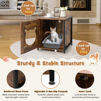 Wooden Kitty Hidden Washroom Toilet with Ventilated Hole