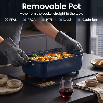 6.5L 6-in-1 Multi Cooker with Sous Vide & Steam Functions and Adjustable Timer Temp