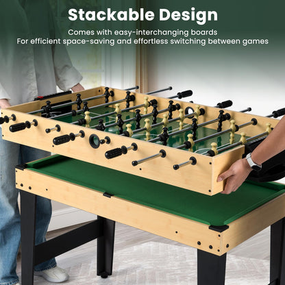 10-in-1 Combo Game Table Set with Foosball and Air Hockey