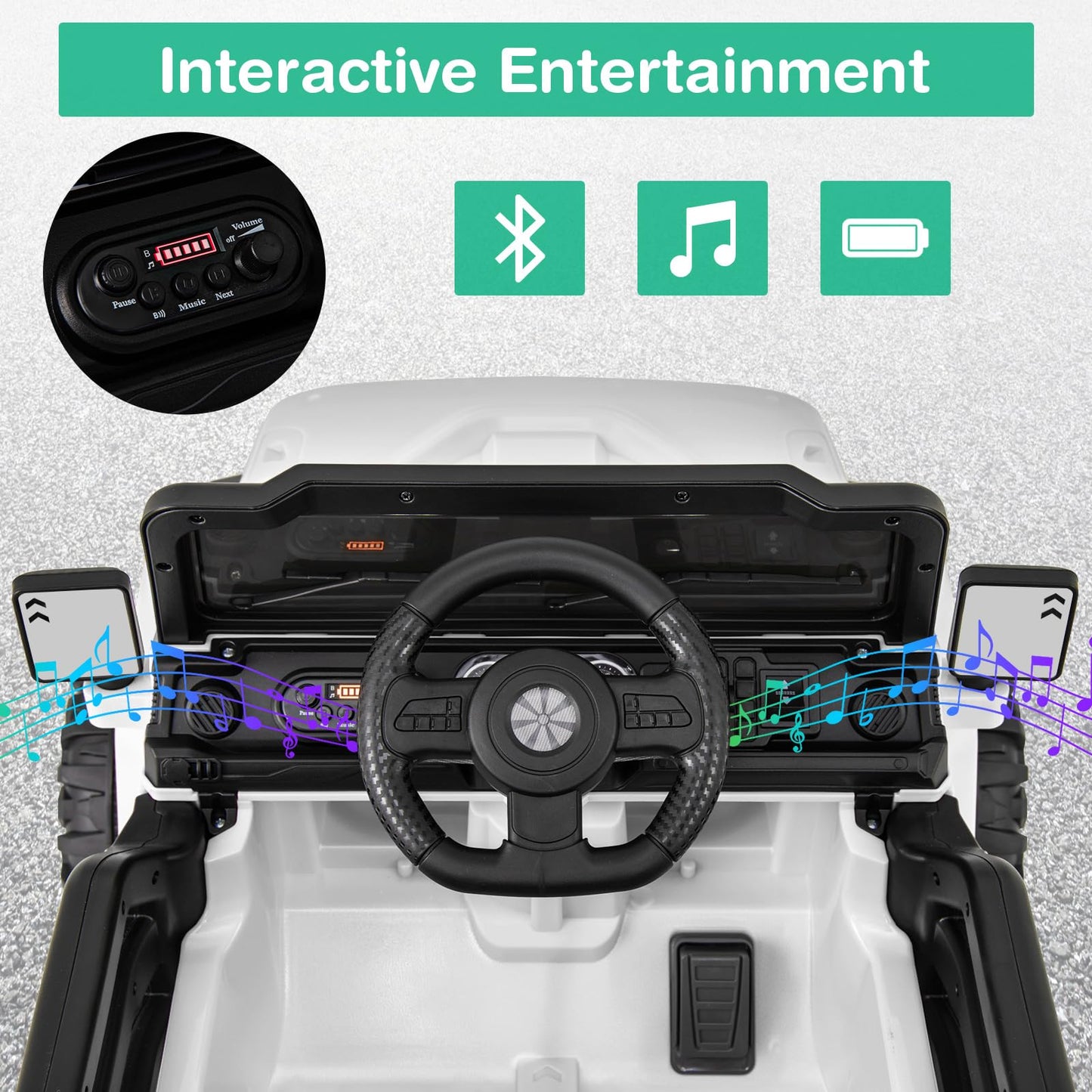 12V Kids Ride on Truck with Remote Control and 3 Speeds