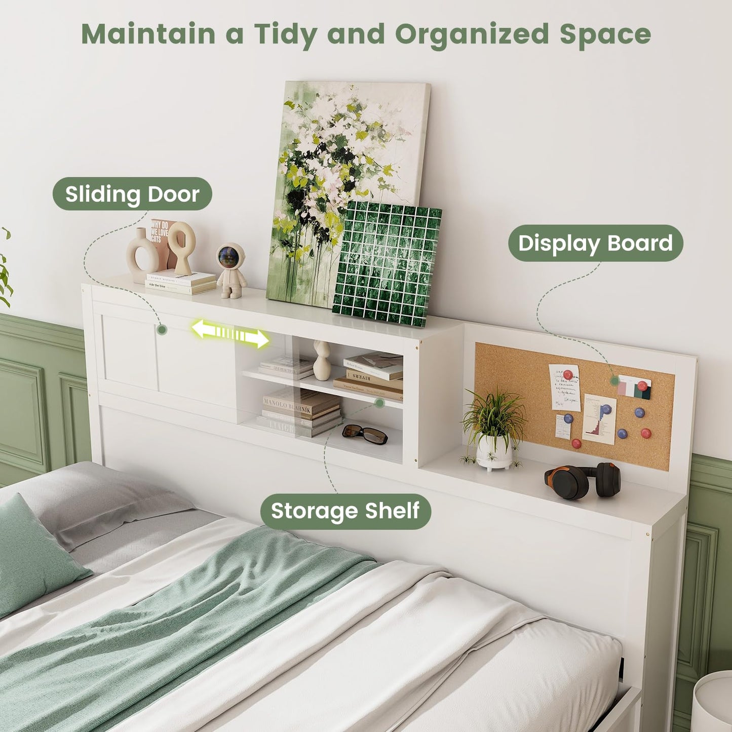 Daybed Frame with 3 Storage Drawers