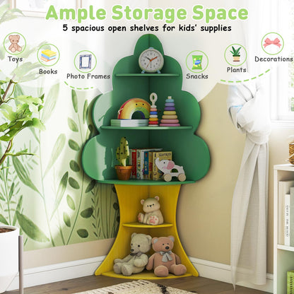 Tree Bookshelf for Kids 5-Tier Children Book Display Rack