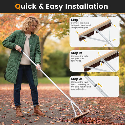 Leaf Roof Brush, 21FT/626cm Adjustable Length Roof Cleaning Tool
