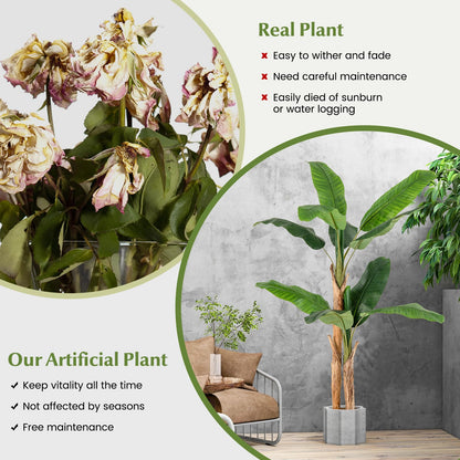 165cm Artificial Fake Banana Tree with 10 Large Leaves