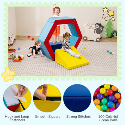 3-Piece Baby Foam Climbing Blocks Indoor Climb and Crawl Activity Play Set