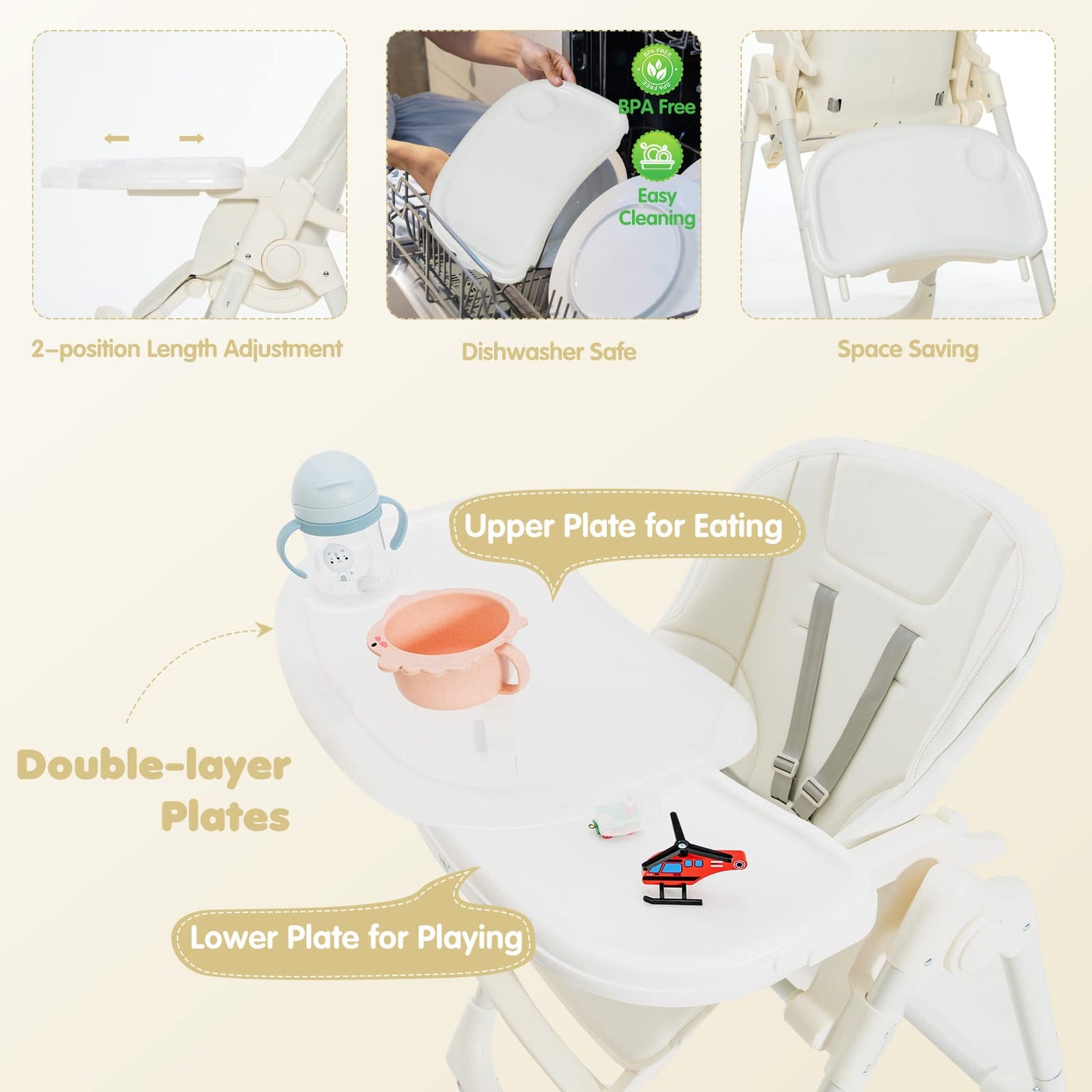 Giantex Foldable Highchair for Babies and Toddlers