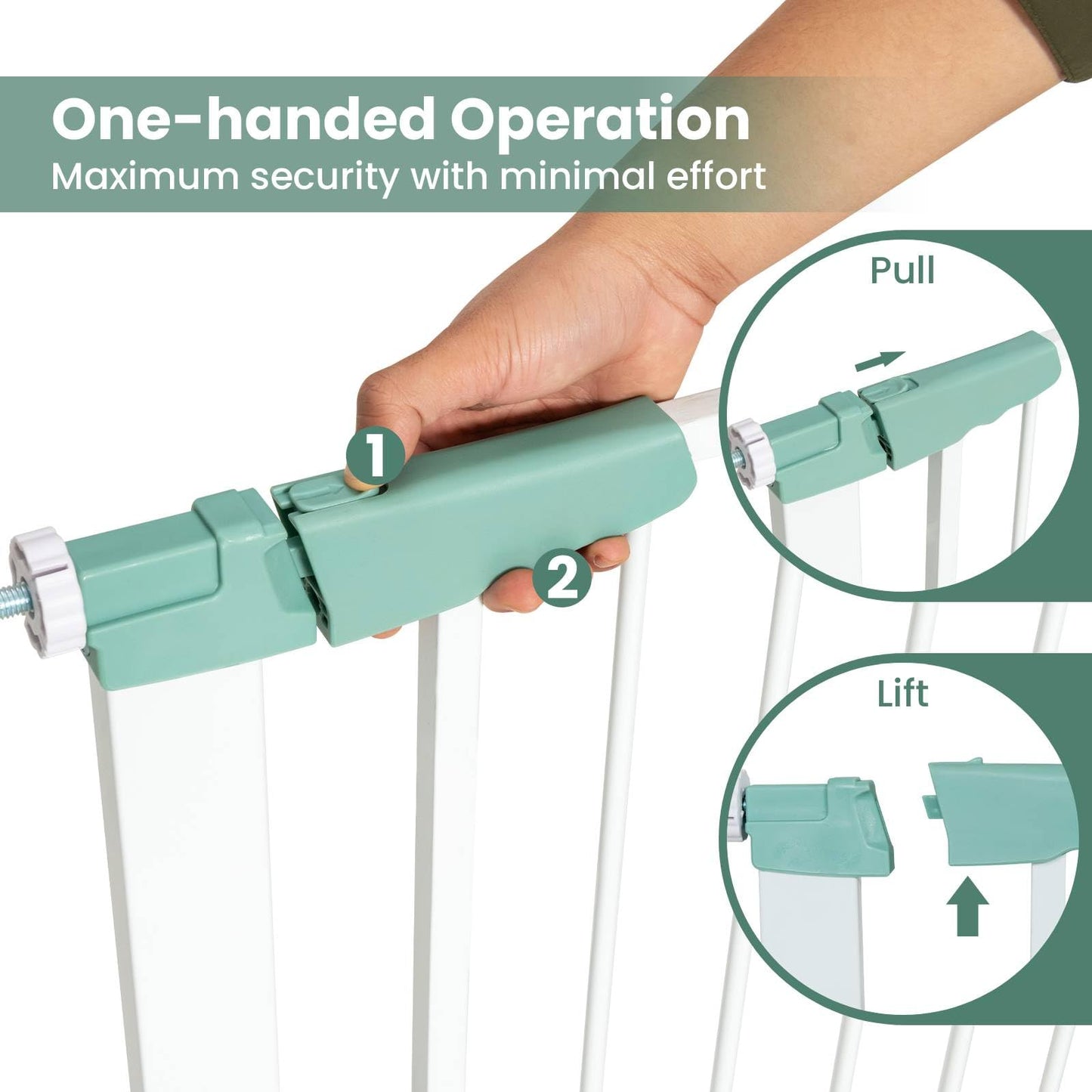 Wide Baby Safety Gate Fits 80-123 CM Openings