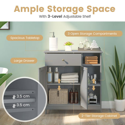 Freestanding Storage Cupboard with Drawer