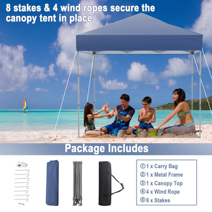 198 x 198cm Pop up Gazebo with Carry Bag for Camping Barbecue Party