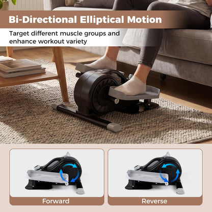 Under Desk Elliptical Machine, Mini Elliptical Cross Trainer