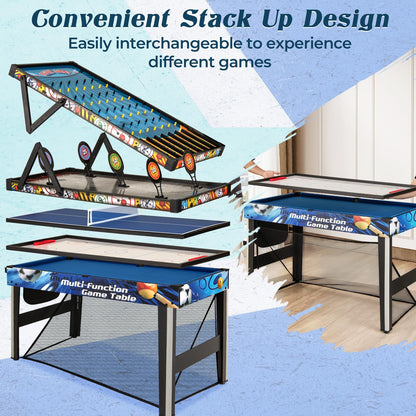 10-in-1 Multi-Sports Games Table, Combo Tables with Table Tennis, Basketball, Soccer, Hockey, Billiard, Archery, Shooting, Darts
