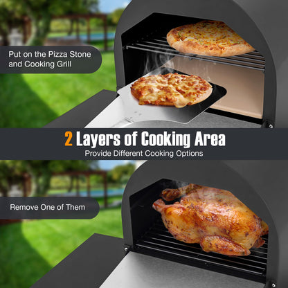 Outdoor Pizza Maker with Cover for BBQ