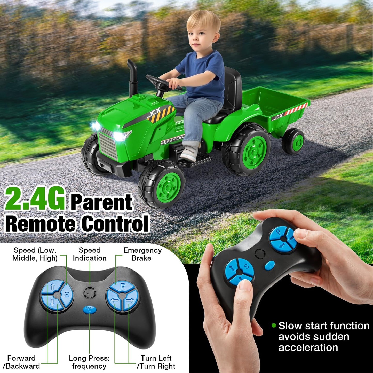 12V Battery Powered Toy Car with Remote Control
