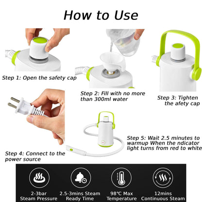 GiantexUK Handheld Steam Cleaner, 1000W Multipurpose Pressurized Cleaner with 10 Accessories