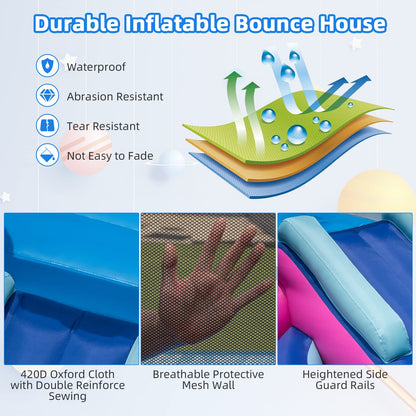 Kids Bouncy Castle with 480W Blower Splash Pool and Carrying Bag