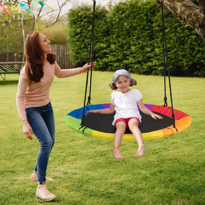 Hanging Tree Swing Seat with Length Adjustable Ropes