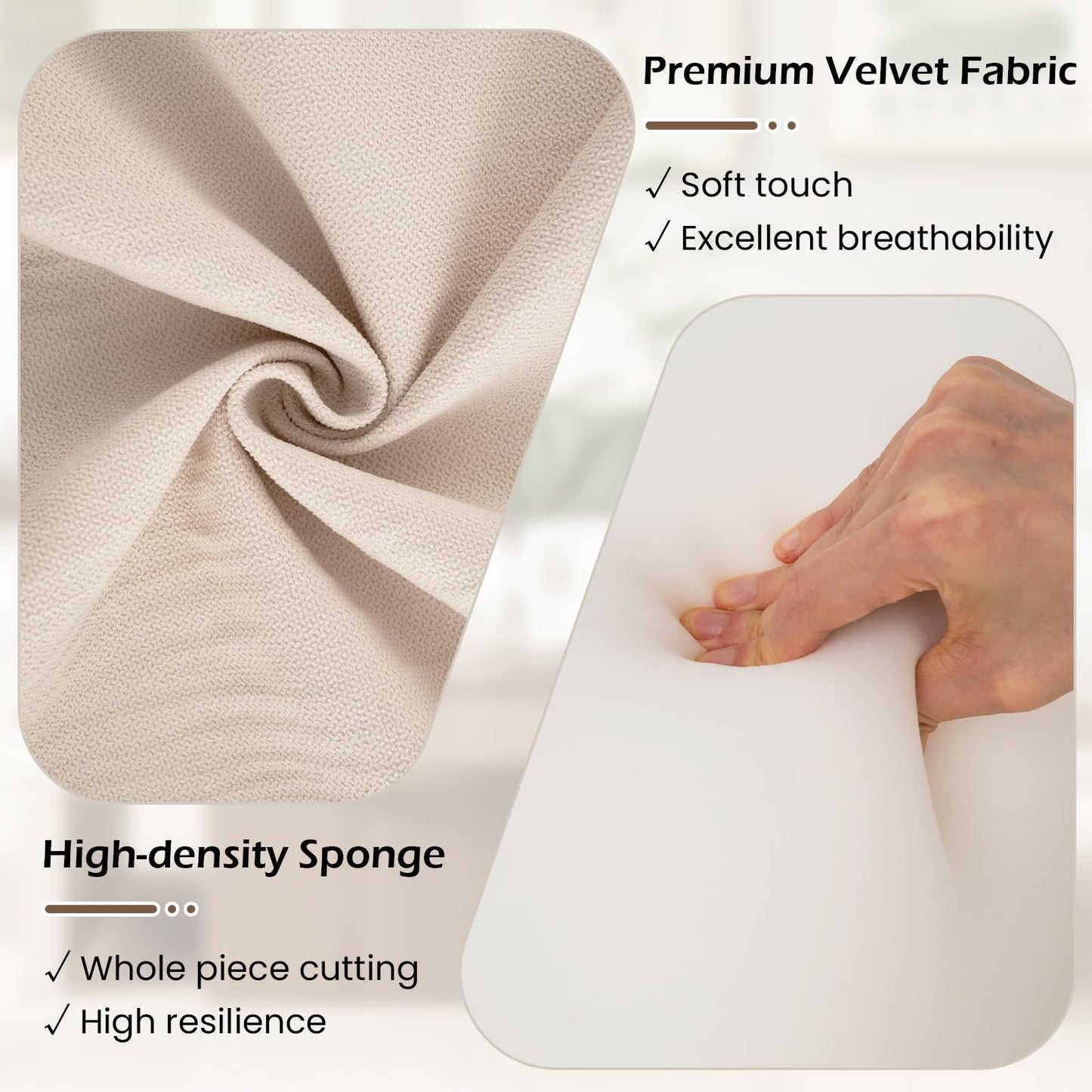 Lazy Floor Sofa Chair with Soft Velvet and Ergonomic Support
