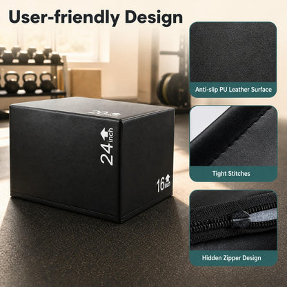 3 In 1 High Density Foam Plyometric Box