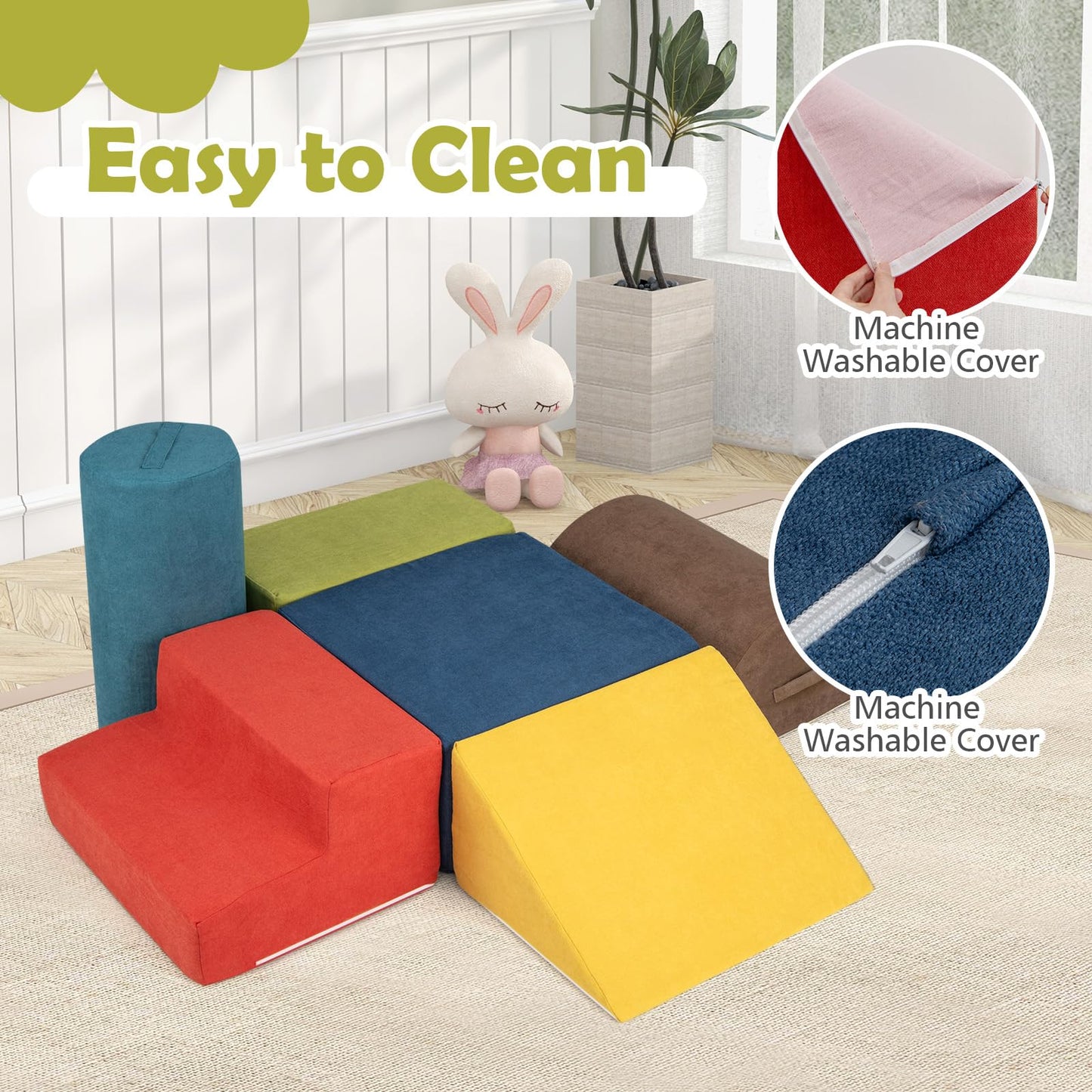 6 Pieces Toddler Climb and Crawl Foam Play Set