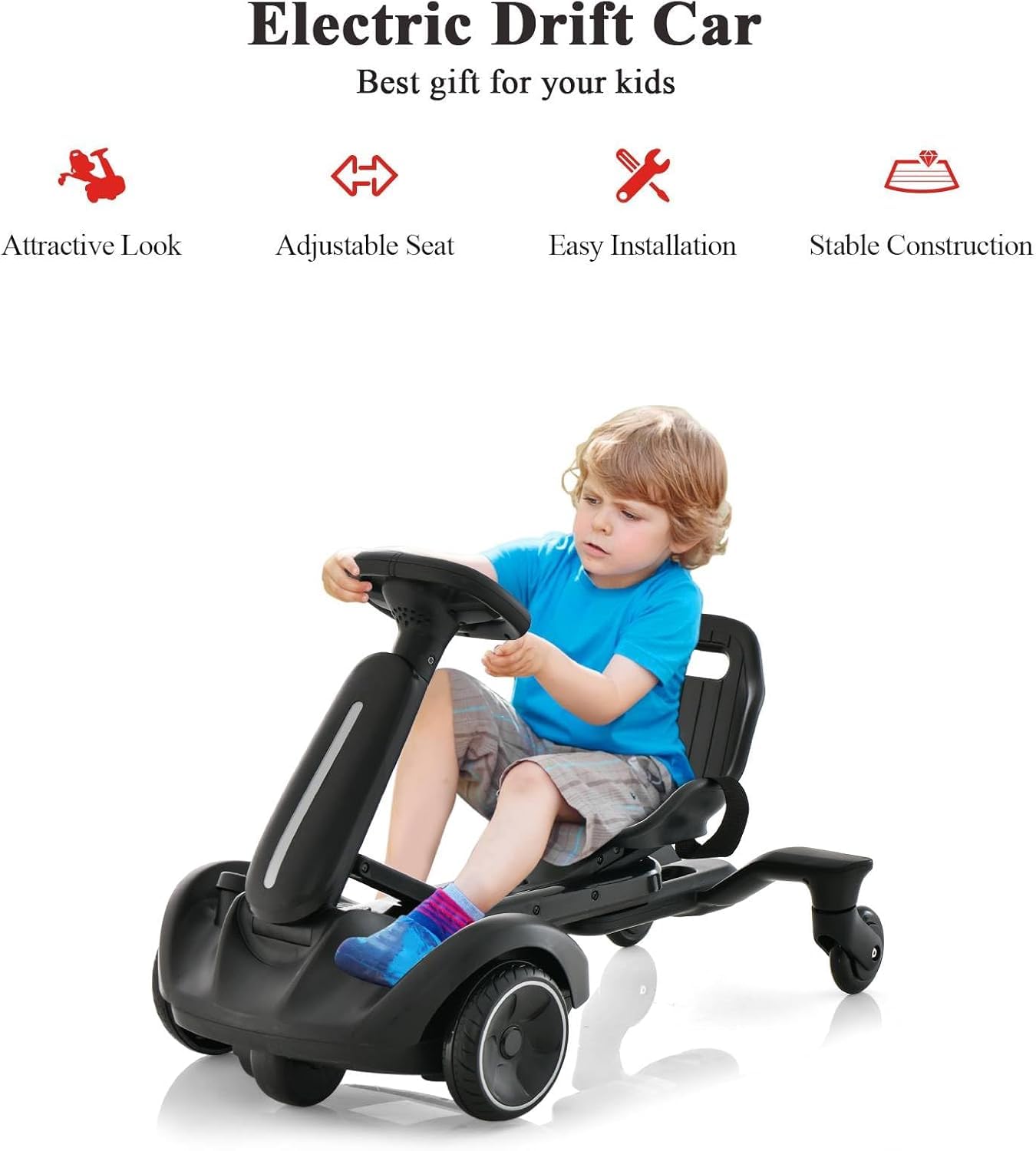 6V Electric Ride on Drift Car for Kids Aged 3-8 Years Old