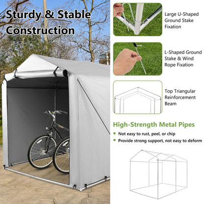 Outdoor Storage Shed Portable Garage Shelter for Bikes
