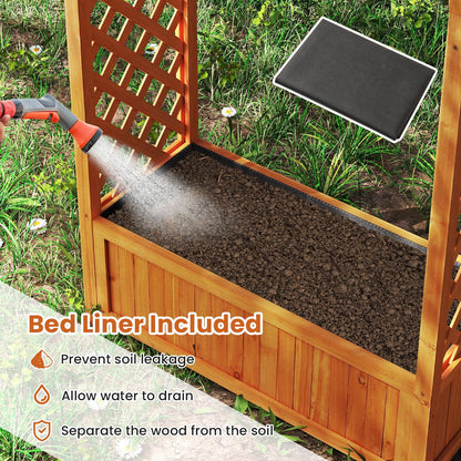 Garden Planter with Arch Trellis for Backyard Balcony