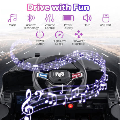 12V Kids Ride on Car with Remote Control, Lights