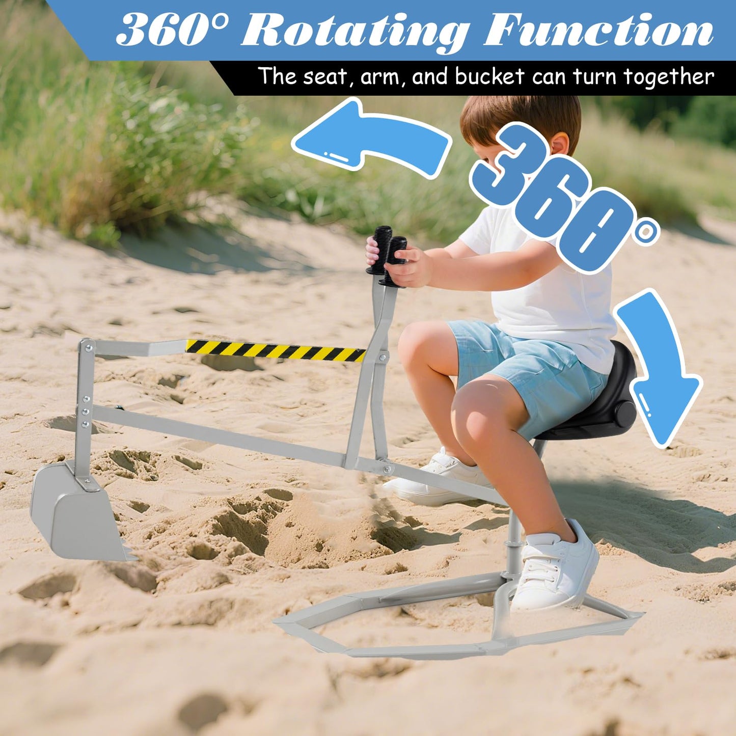 Kids Sand Digger Outdoor Toy Excavator for Sand Dirt Snow