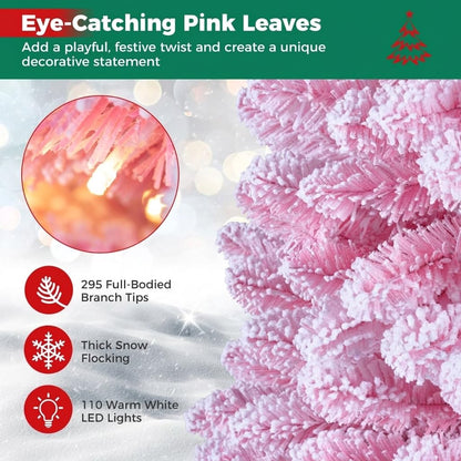 Pre-Lit Artificial Christmas Tree, Slim Pencil Xmas Tree