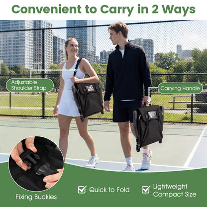 Foldable Stadium Seat, Padded Camping Chair with Back Support