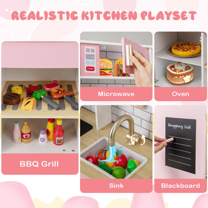 Kitchen Playset for Kids with Realistic Lights and Sounds