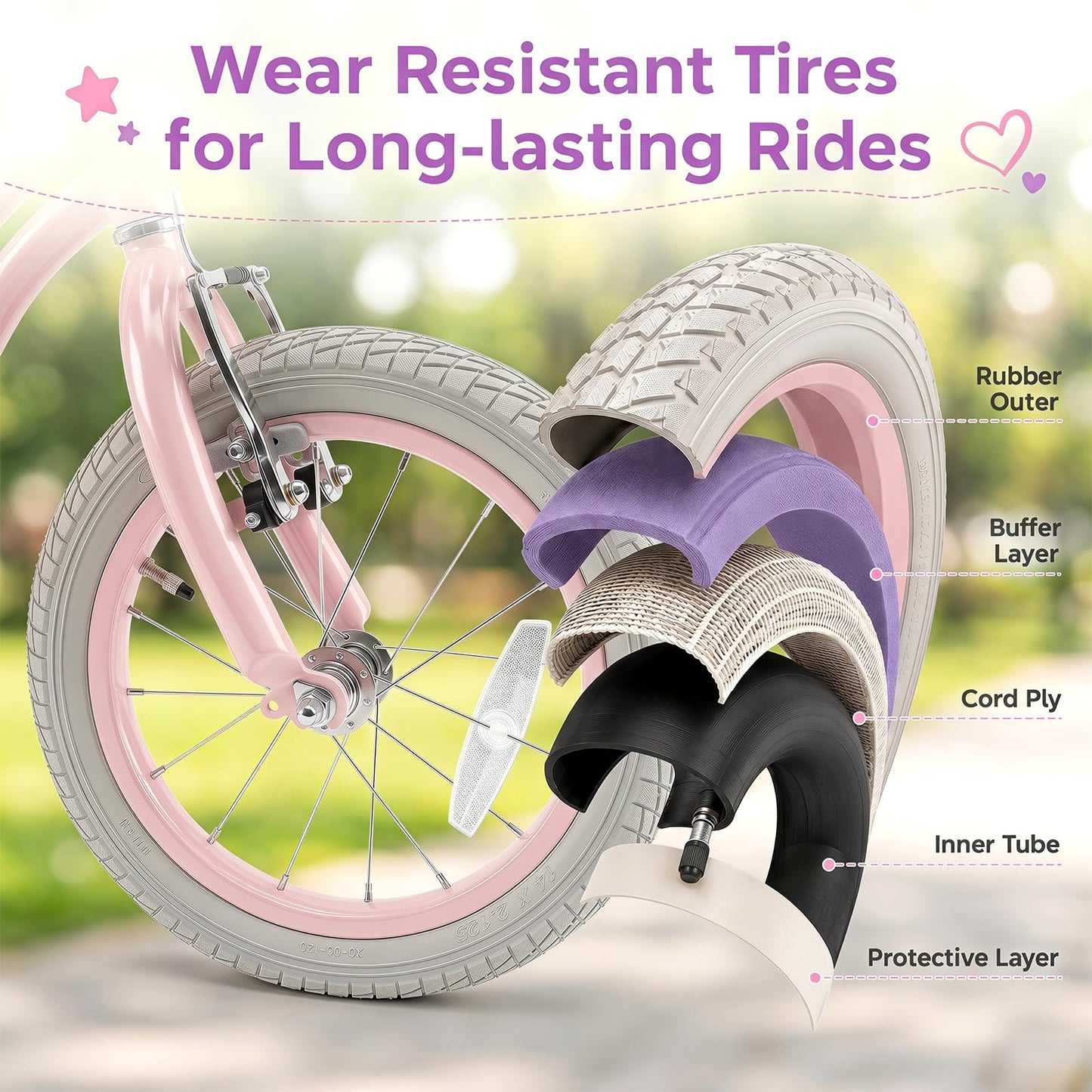 Kids Bike, Children's Training Bicycle | Toddler Bike with Detachable Training Wheels, Basket