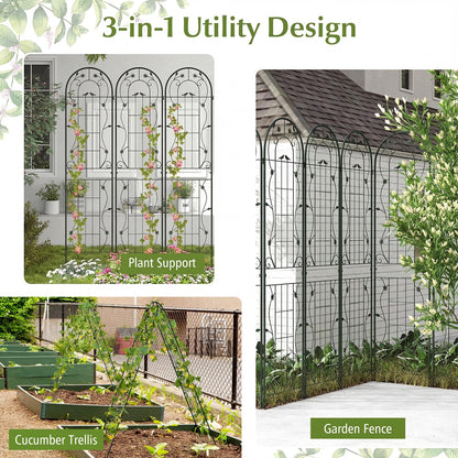 2/4 Pack Garden Trellis, 180/220 x 50cm Galvanized Steel Trellis for Climbing Plants