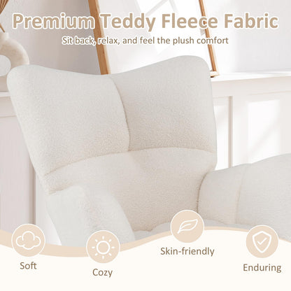 Nursery Rocking Chair with Comfy Backrest and Armrest