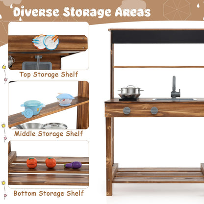 Kids Mud Kitchen with Removable Sink