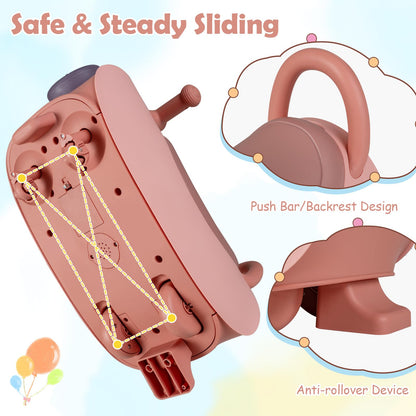 Kids Ride on Car, Toddler Foot-to-Floor Sliding Car with Music
