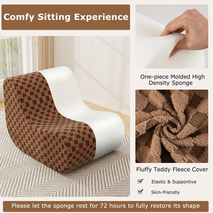 Bean Bag Chair with Ottoman Accent Lazy Sofa Chair Set
