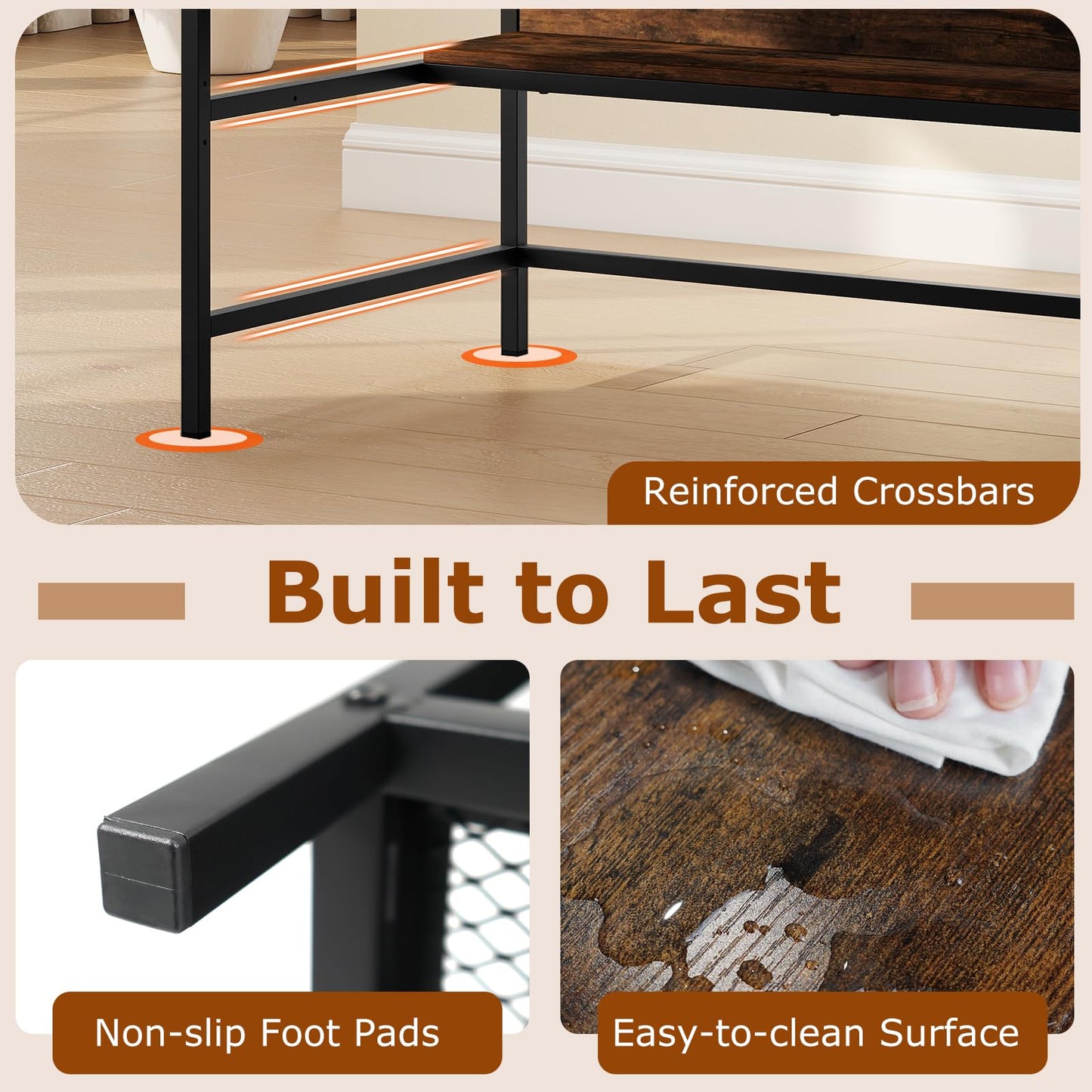 122.5 CM Computer Desk with Power Outlets & Storage Shelves and Headphone Hook for Working