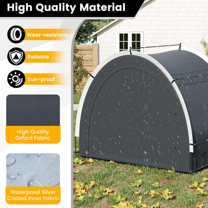 Bike Storage Shed Tent, Waterproof Anti-UV Garden Shed with Silver-coated Fabric