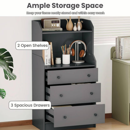 Modern Chest of Drawers Dresser with Shelves