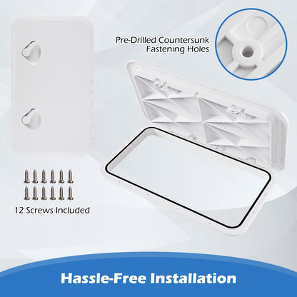 61 x 35CM Boat Hatch with 180° Lid Hinge and Non-Slip Surface